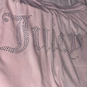 Juicy Couture Light Pink Rhinestone Sweatpants
